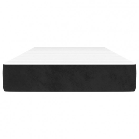 Matelas de lit à ressorts ensachés Noir 80x200x20 cm Velours