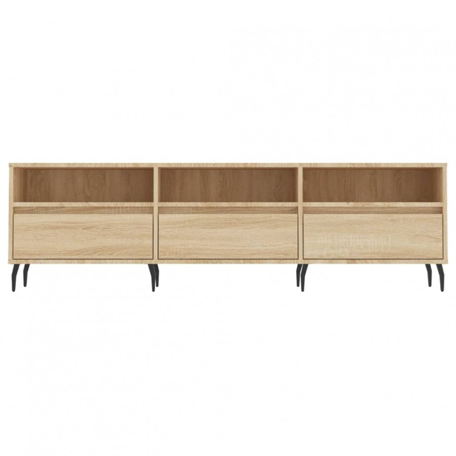 Meuble TV chêne sonoma 150x30x44,5 cm bois d'ingénierie