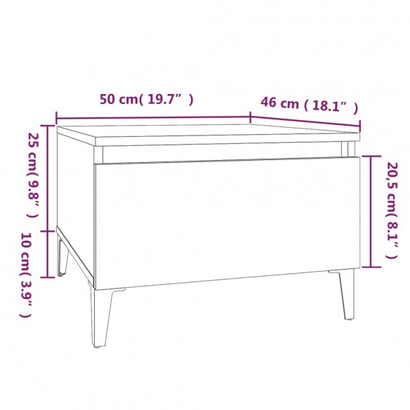 Table d'appoint Blanc 50x46x35 cm 