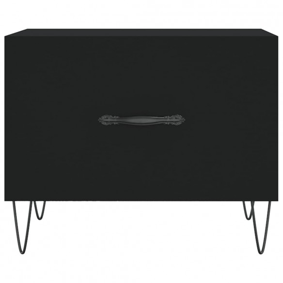 Tables basses 2 pcs noir 50x50x40 cm bois d'ingénierie