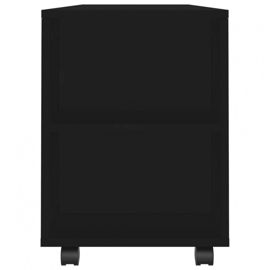Meuble TV noir 102x34,5x43 cm bois d'ingénierie