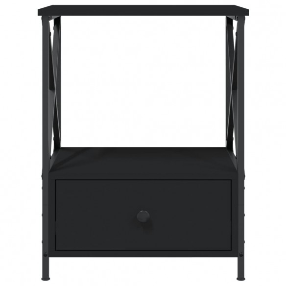 Tables de chevet 2 pcs noir 50x41x65 cm bois d’ingénierie
