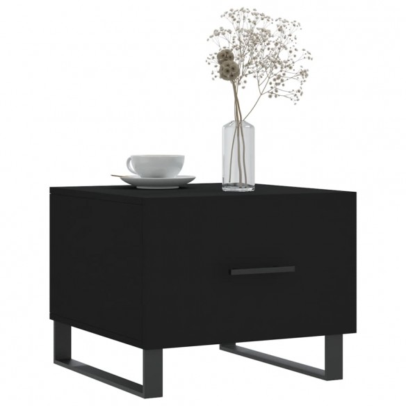 Tables basses 2 pcs noir 50x50x40 cm bois d'ingénierie