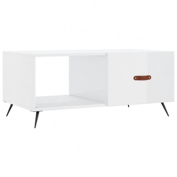 Table basse Blanc brillant 90x50x40 cm 