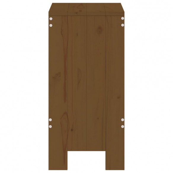 Tabourets 2 pcs marron miel 40x36x75 cm bois massif de pin