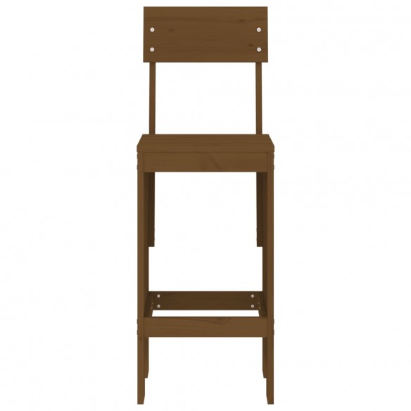 Tabourets 2 pcs marron miel 40x48,5x115,5 cm bois massif de pin