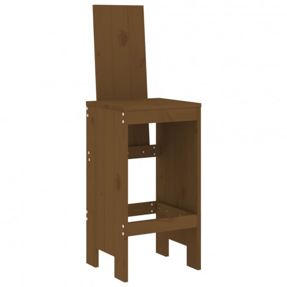 Tabourets 2 pcs marron miel 40x42x120 cm bois massif de pin