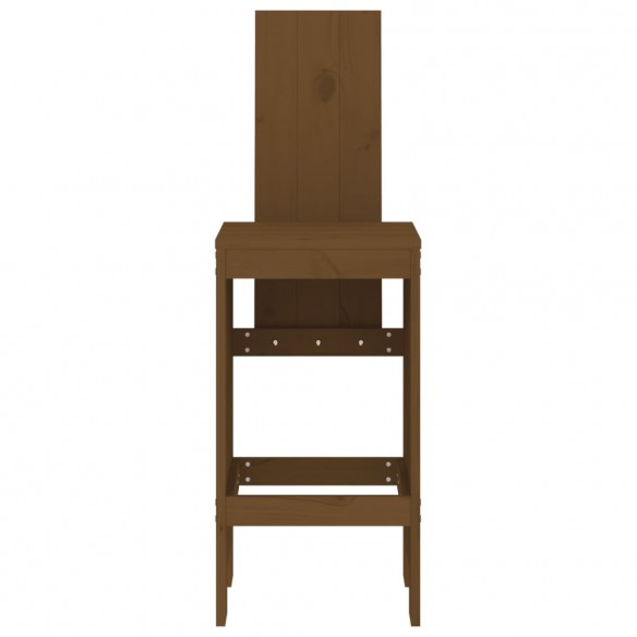 Tabourets 2 pcs marron miel 40x42x120 cm bois massif de pin