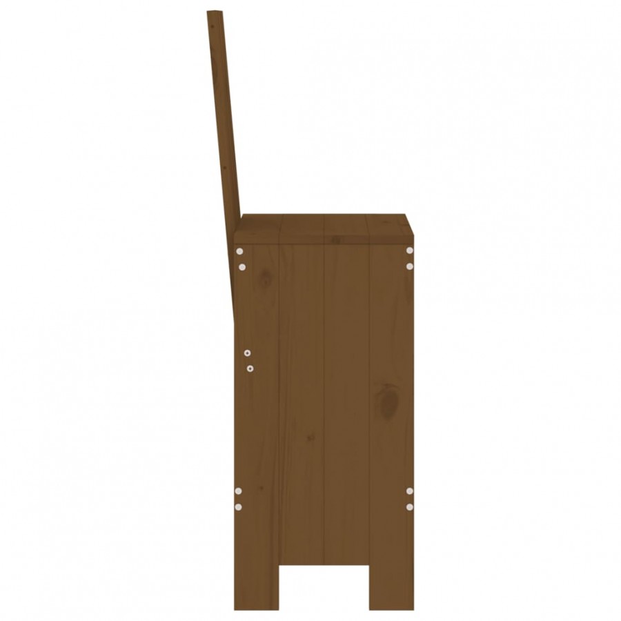 Tabourets 2 pcs marron miel 40x42x120 cm bois massif de pin