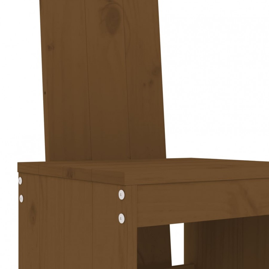 Tabourets 2 pcs marron miel 40x42x120 cm bois massif de pin