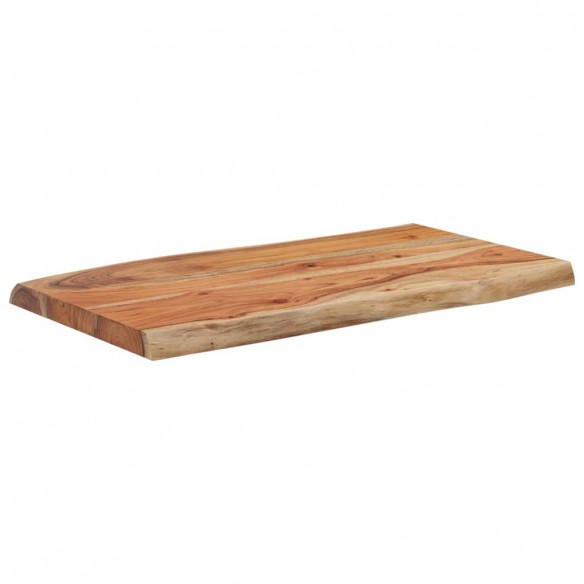 Table d'appoint 70x40x2,5cm bois massif acacia bordure assortie