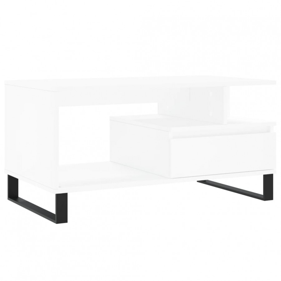 Table basse Blanc 90x49x45 cm 