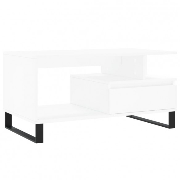 Table basse Blanc 90x49x45 cm 
