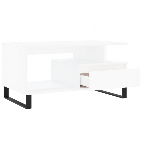 Table basse Blanc 90x49x45 cm 