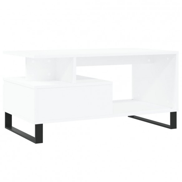 Table basse Blanc 90x49x45 cm 