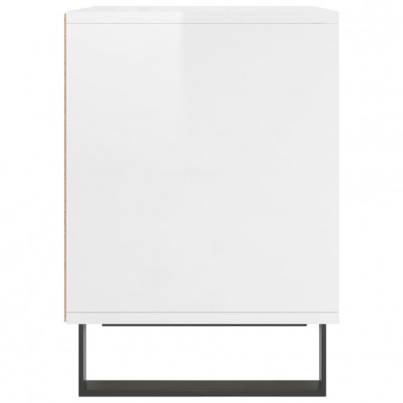 Tables de chevet 2 pcs blanc brillant 40x35x50 cm