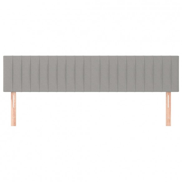 Têtes de lit 2 pcs Gris clair 80x5x78/88 cm Tissu