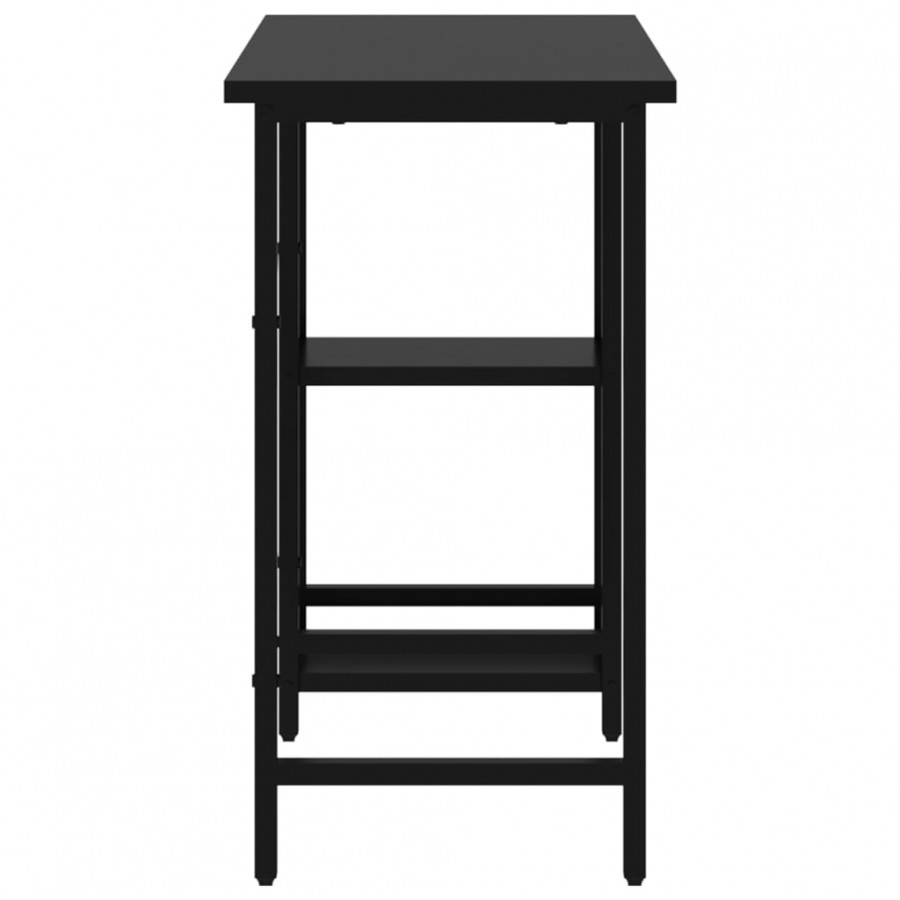 Bureau d'ordinateur Noir 80x40x72 cm MDF et métal
