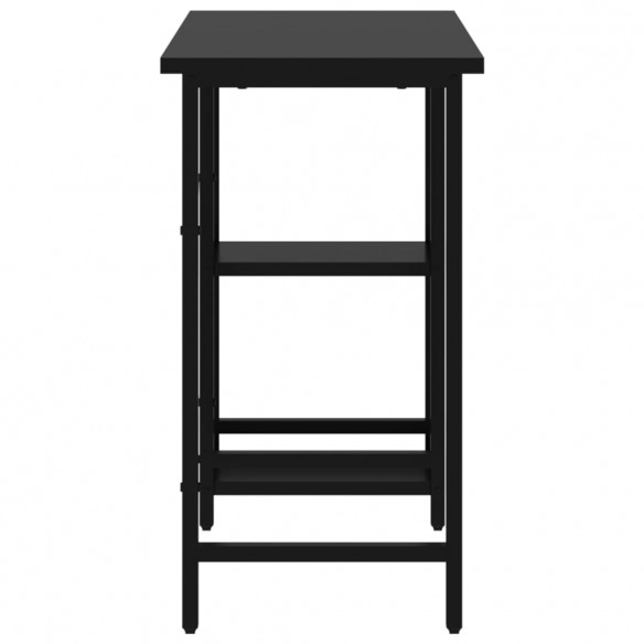 Bureau d'ordinateur Noir 80x40x72 cm MDF et métal