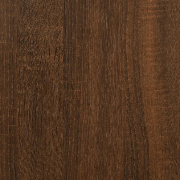 Bureau chêne marron 139x139x75 cm bois d'ingénierie