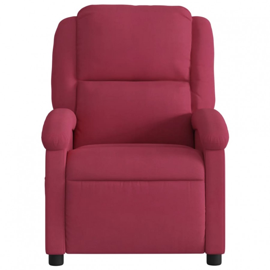 Fauteuil inclinable massage électrique rouge bordeaux velours