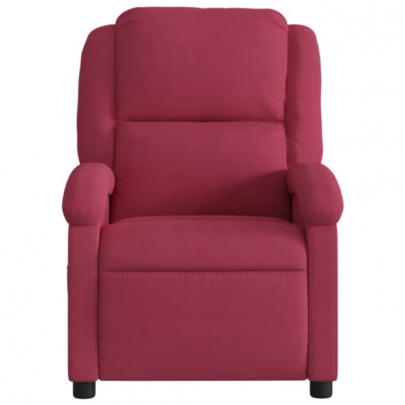 Fauteuil inclinable massage électrique rouge bordeaux velours