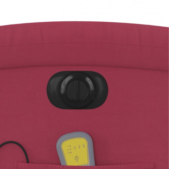 Fauteuil inclinable massage électrique rouge bordeaux velours