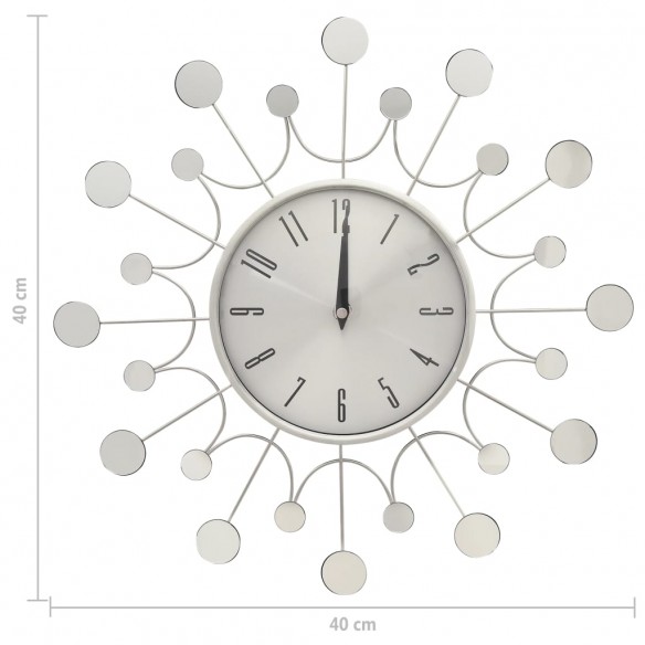 325165  Wall Clock Silver 40 cm Metal