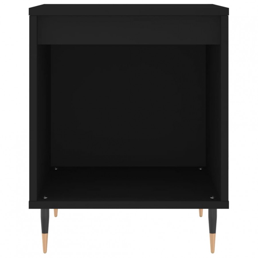 Tables de chevet 2 pcs noir 40x35x50 cm bois d’ingénierie