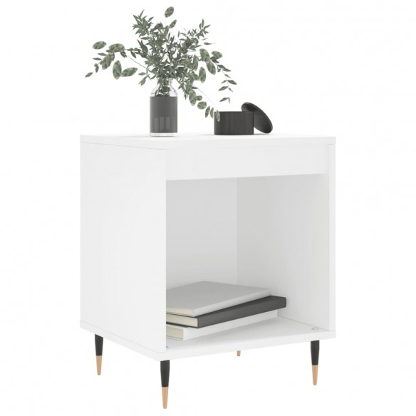 Tables de chevet 2 pcs blanc 40x35x50 cm bois d’ingénierie