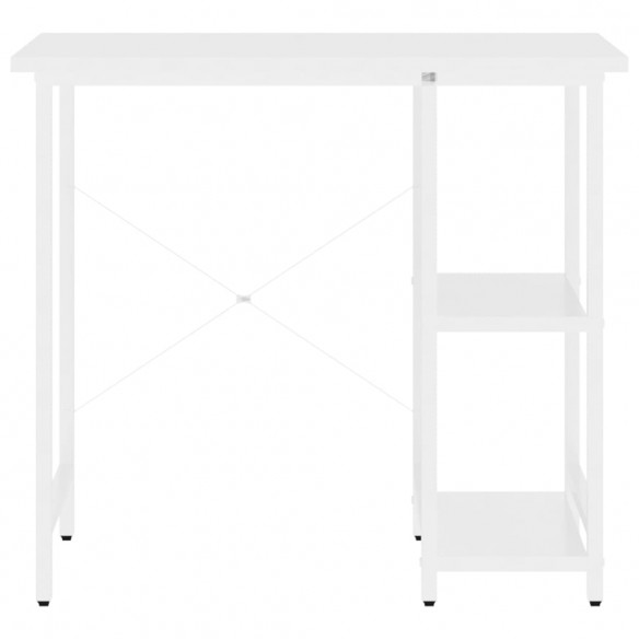 Bureau d'ordinateur Blanc 80x40x72 cm MDF et métal