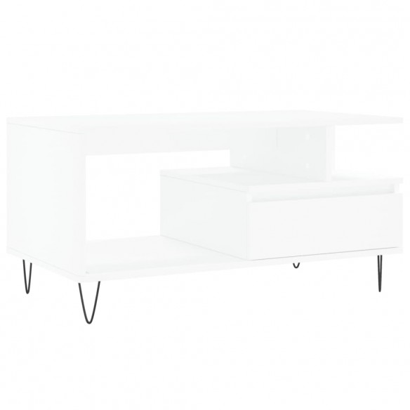 Table basse Blanc 90x49x45 cm 