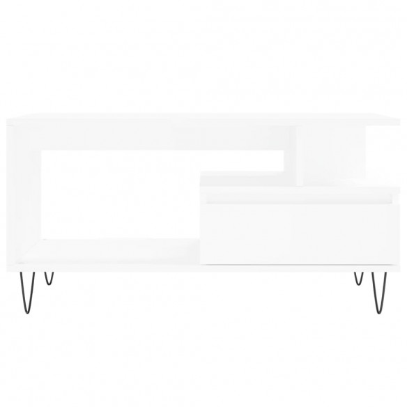 Table basse Blanc 90x49x45 cm 