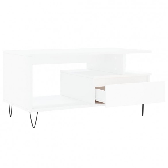 Table basse Blanc 90x49x45 cm 