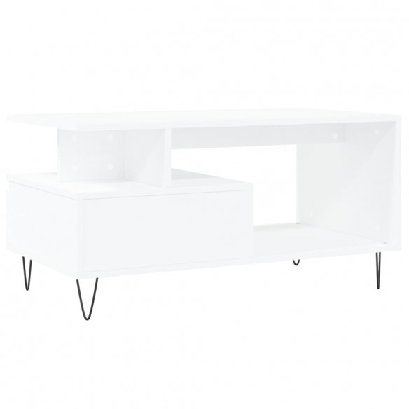 Table basse Blanc 90x49x45 cm 