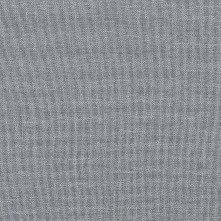 Banc à manger gris clair 186x32x45 cm acier et tissu