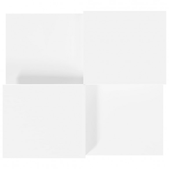 Tables basses 2 pcs blanc bois d'ingénierie