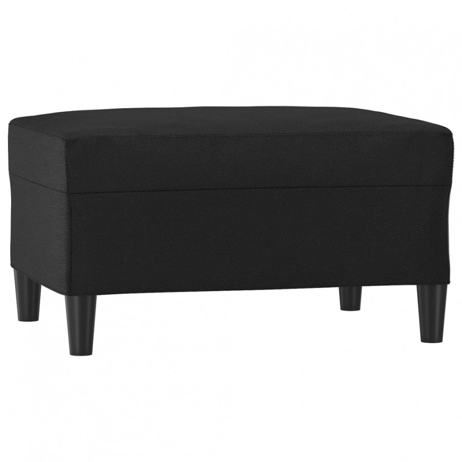 Ensemble de canapés 4 pcs avec coussins Noir Similicuir