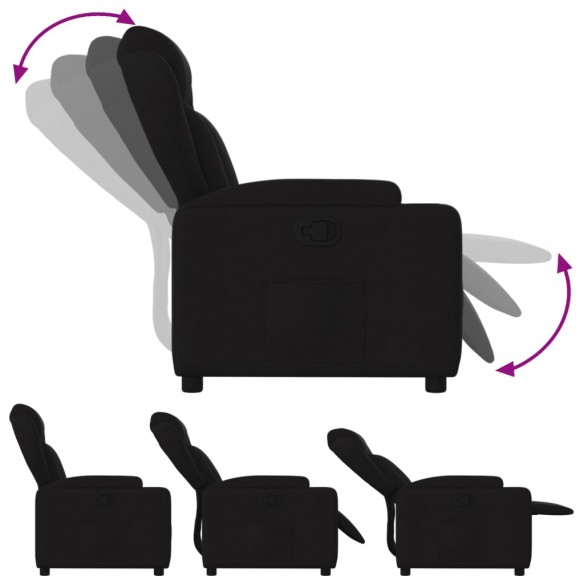 Fauteuil inclinable Noir Tissu