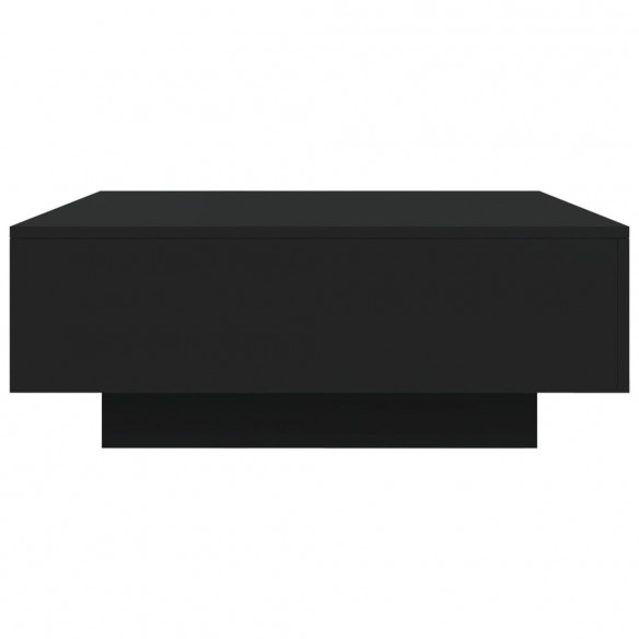Table basse avec lumières LED noir 80x80x31 cm