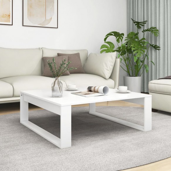 Table basse Blanc 100x100x35 cm Aggloméré