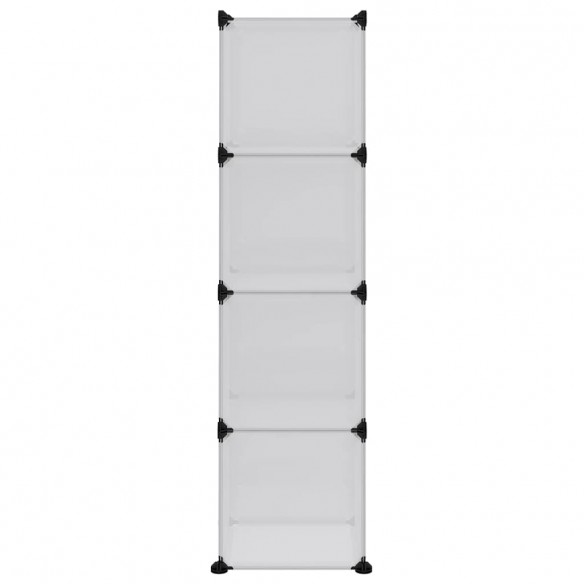 Cubes de rangement 12 pcs avec portes Transparent PP