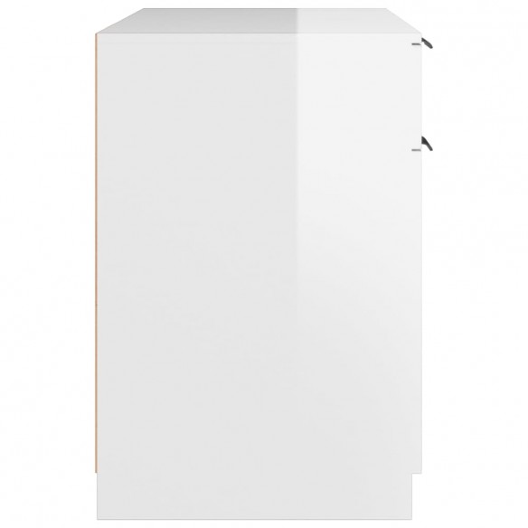 Bureau Blanc brillant 100x50x75 cm 