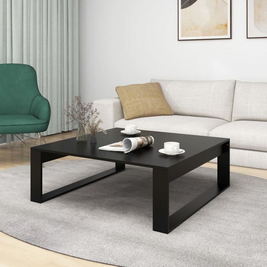 Table basse Noir 100x100x35 cm Aggloméré