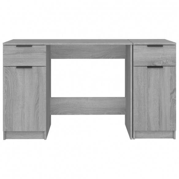 Bureau avec armoire latérale Sonoma gris 