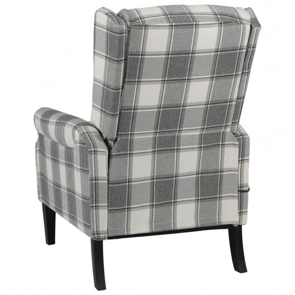 Fauteuil de massage inclinable gris blanc tissu