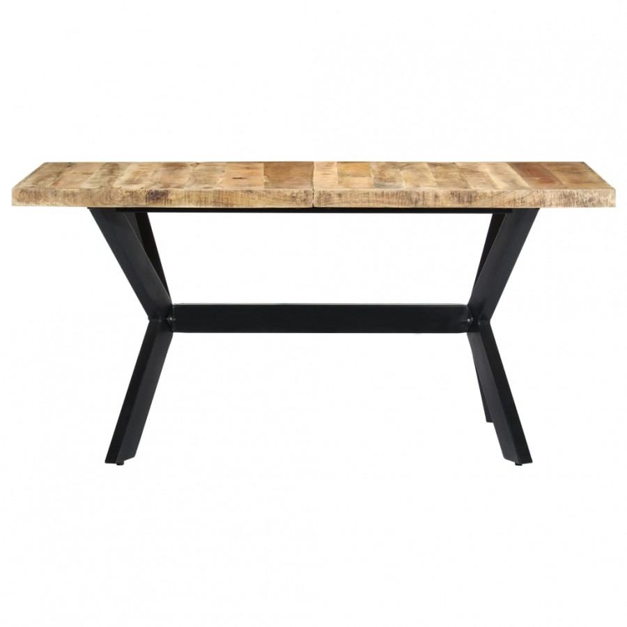 Table de salle à manger 140x70x75 cm Bois manguier massif brut