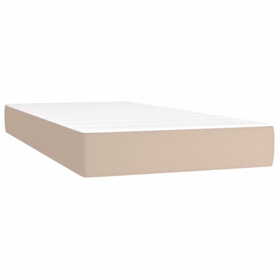Matelas de lit à ressorts ensachés cappuccino 120x190x20 cm