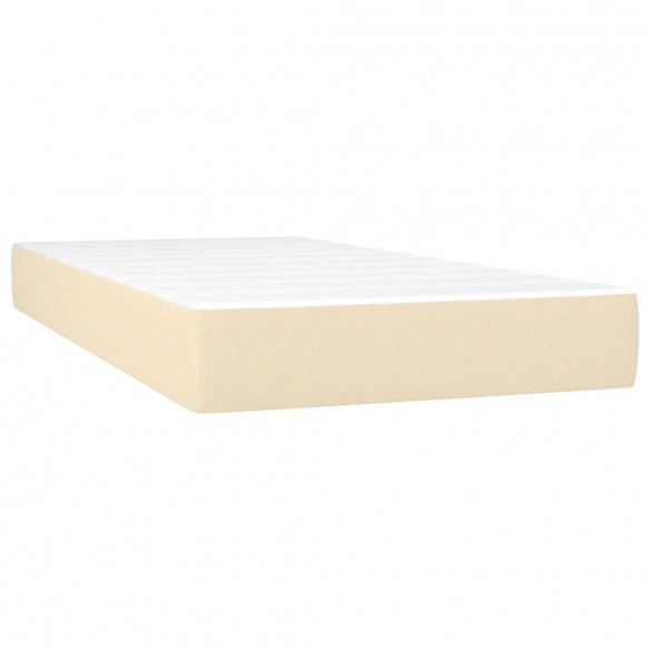 Matelas de lit à ressorts ensachés crème 120x190x20 cm Tissu