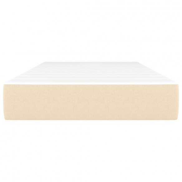 Matelas de lit à ressorts ensachés crème 120x190x20 cm Tissu